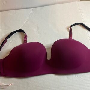 Victoria's Secret Fuchsia Bra with Black Straps